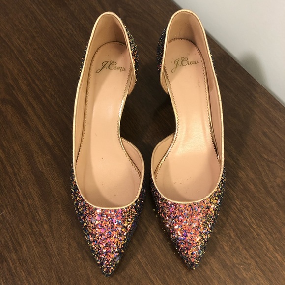J. Crew Shoes - 💗🦄 J Crew Glitter D’Orsay Pumps
